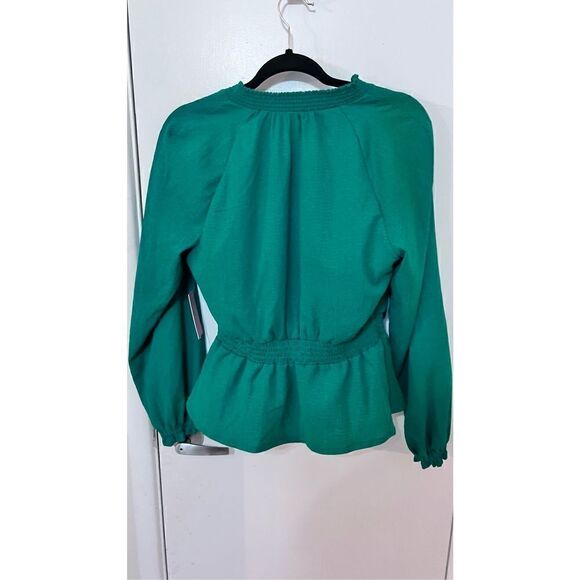 RILEY & RAE GREEN GAUZE BLOUSE WOMENS SIZE S P-1-276 - Picture 8 of 12